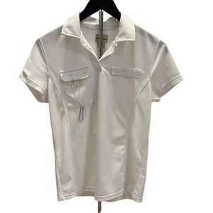 Gander Mtn‎ Women's White Short Sleeve Polo Shirt Activewear Top